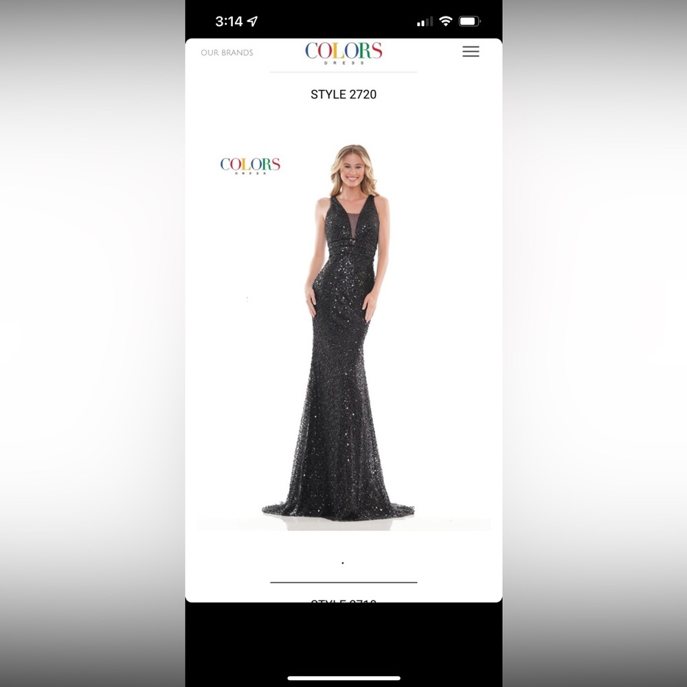 Black Prom Dress (Brand: Colors Style #: 2720 Size: 4)